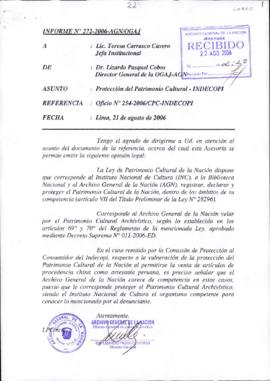 INFORME 272-2006-AGN/OGAJ