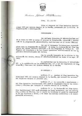 Resolución Jefatural N° 103-1983/AGN/J