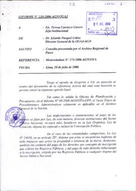 INFORME 218-2006-AGN/OGAJ