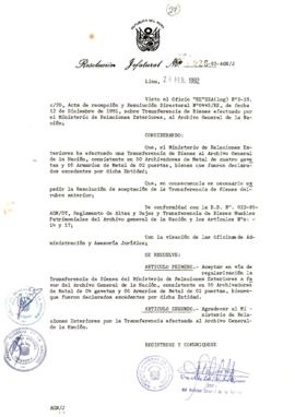 Resolución Jefatural N° 026-1992/AGN/J