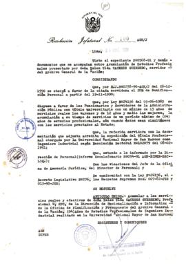 Resolución Jefatural N° 100-1991/AGN/J