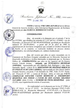 Resolución Jefatural N° 082-2002/AGN/J