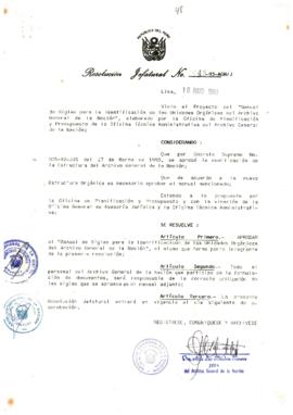 Resolución Jefatural N° 048-1993/AGN/J
