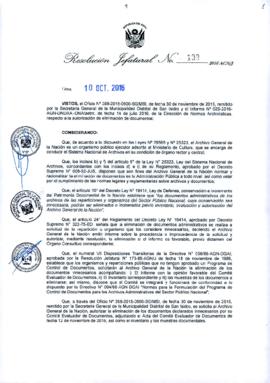 Resolución Jefatural N° 199-2016-AGN/J