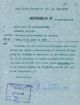 MEMORANDUM 133-86-JOAJ/AGN