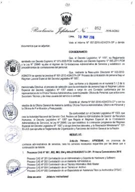 Resolución Jefatural N° 092-2016-AGN/J
