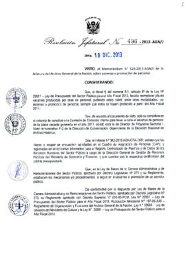 Resolución Jefatural N° 498-2013-AGN/J