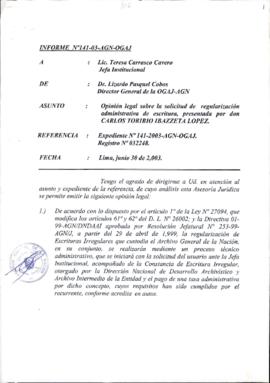 INFORME 141-2003-AGN-OGAJ