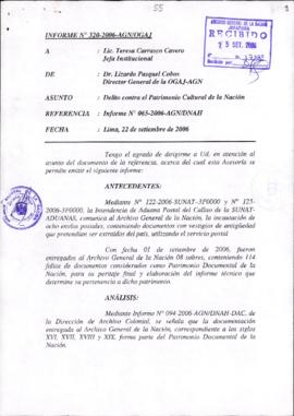 INFORME 320-2006-AGN/OGAJ
