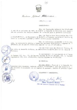 Resolución Jefatural N° 094-1987/AGN/J