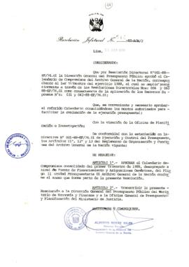 Resolución Jefatural N° 044-1988/AGN/J