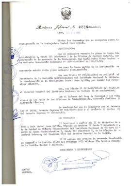Resolución Jefatural N° 228-1982/AGN/J