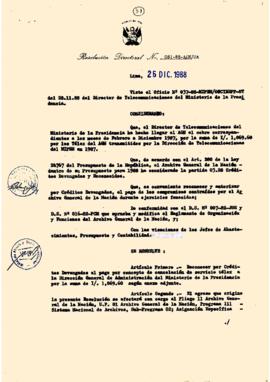 Resolución Directoral N° 081-88-AGN/OA