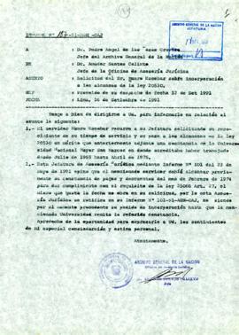 INFORME 187-91-AGN/OAJ