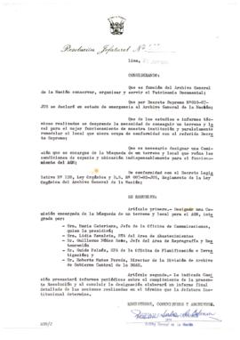 Resolución Jefatural N° 105-1988/AGN/J