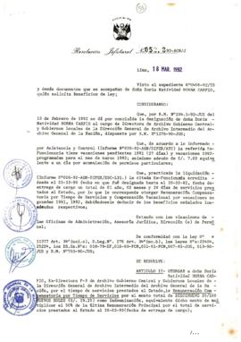 Resolución Jefatural N° 052-2-1992/AGN/J