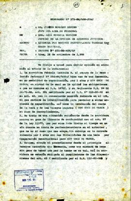 MEMORANDUM 373-86/AGN-JOAJ