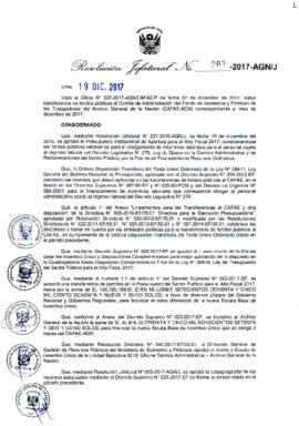 Resolución Jefatural N° 203-2017-AGN/J
