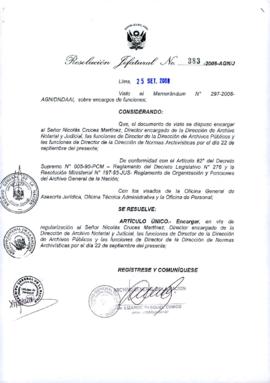 Resolución Jefatural N° 383-2008-AGN/J