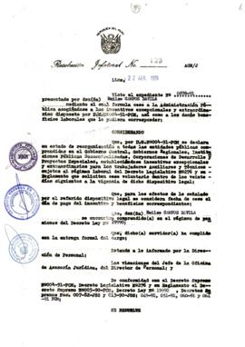 Resolución Jefatural N° 139-1991/AGN/J