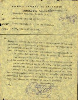 MEMORANDUM 001-AGN-OGAJ-93