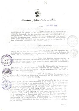 Resolución Jefatural N° 114-1991/AGN/J