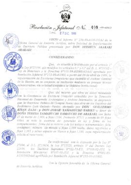 Resolución Jefatural N° 408-1999/AGN/J