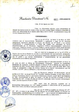 Resolución Directoral N° 013-2002-AGN/OTA