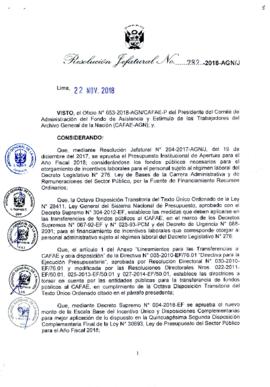 Resolución Jefatural N° 282-2018-AGN/J