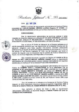 Resolución Jefatural N° 085-2014-AGN/J