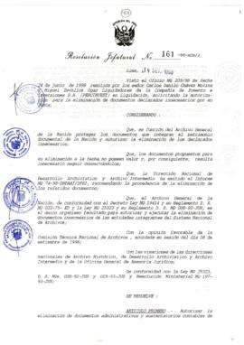 Resolución Jefatural N° 161-1998/AGN/J
