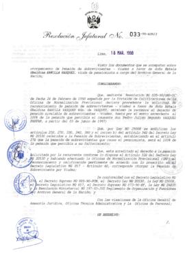 Resolución Jefatural N° 033-1998/AGN/J