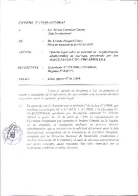 INFORME 174-2003-AGN-OGAJ