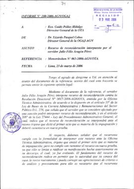 INFORME 100-2006-AGN/OGAJ