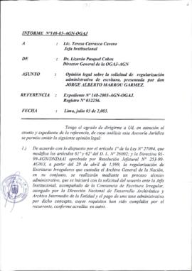 INFORME 148-2003-AGN-OGAJ
