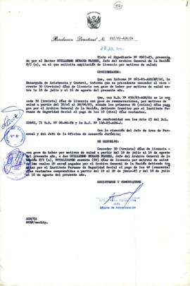 Resolución Directoral N° 062/83-AGN/OA