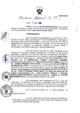 Resolución Jefatural N° 407-2008-AGN/J