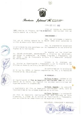 Resolución Jefatural N° 134-1992/AGN/J