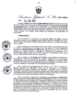 Resolución Jefatural N° 039-2017-AGN/J