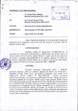 INFORME 013-2006-AGN/OGAJ