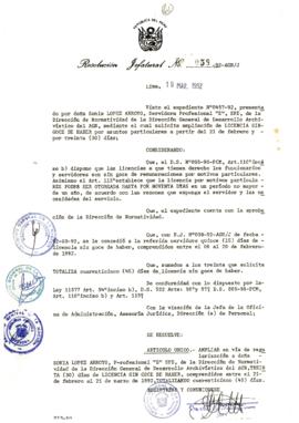 Resolución Jefatural N° 058-1992/AGN/J