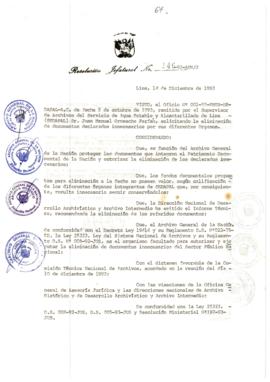 Resolución Jefatural N° 146-1993/AGN/J