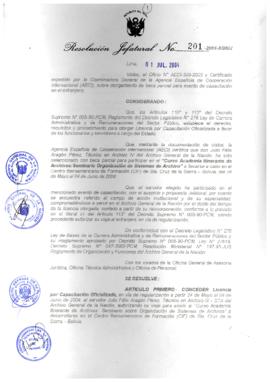 Resolución Jefatural N° 201-2004-AGN/J