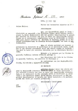 Resolución Jefatural N° 177-1991/AGN/J