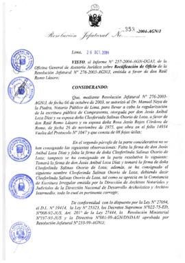 Resolución Jefatural N° 353-2004-AGN/J