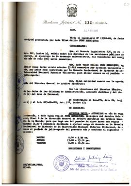 Resolución Jefatural N° 132-1986/AGN/J