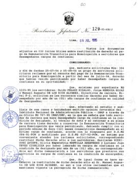 Resolución Jefatural N° 129-1995/AGN/J