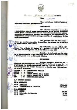 Resolución Jefatural N° 233-1983/AGN/J