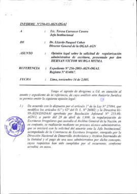 INFORME 256-2003-AGN-OGAJ