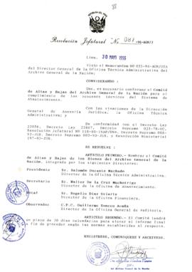 Resolución Jefatural N° 087-1996/AGN/J